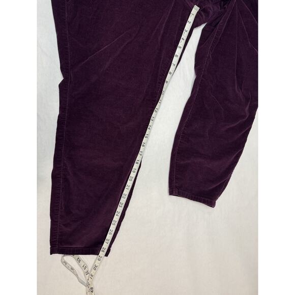 Torrid Bombshell Skinny Corduroy Pants Burgundy 46" * 29" High Rise Plus Sz 28T - Picture 7 of 11